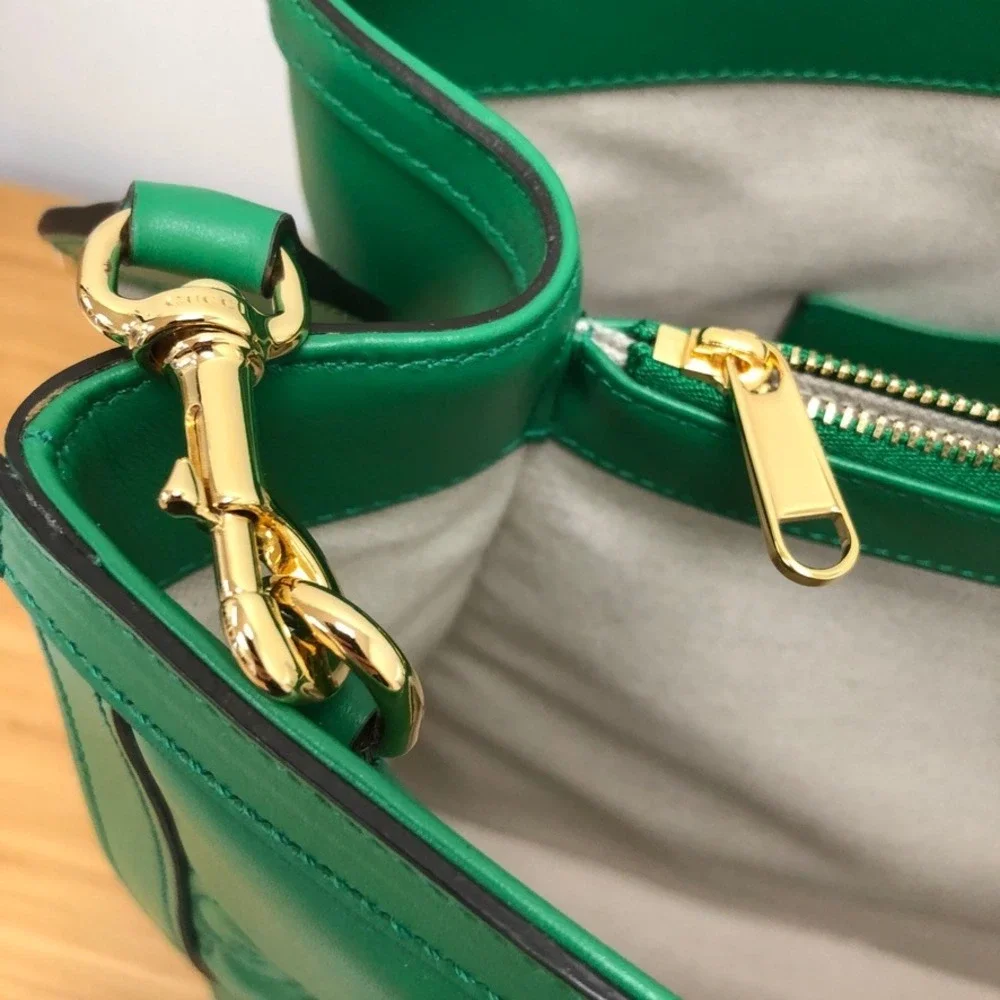 Gucci GG Matelasse Tote Women Large Green Leather Quilted Gold Hardware Bag